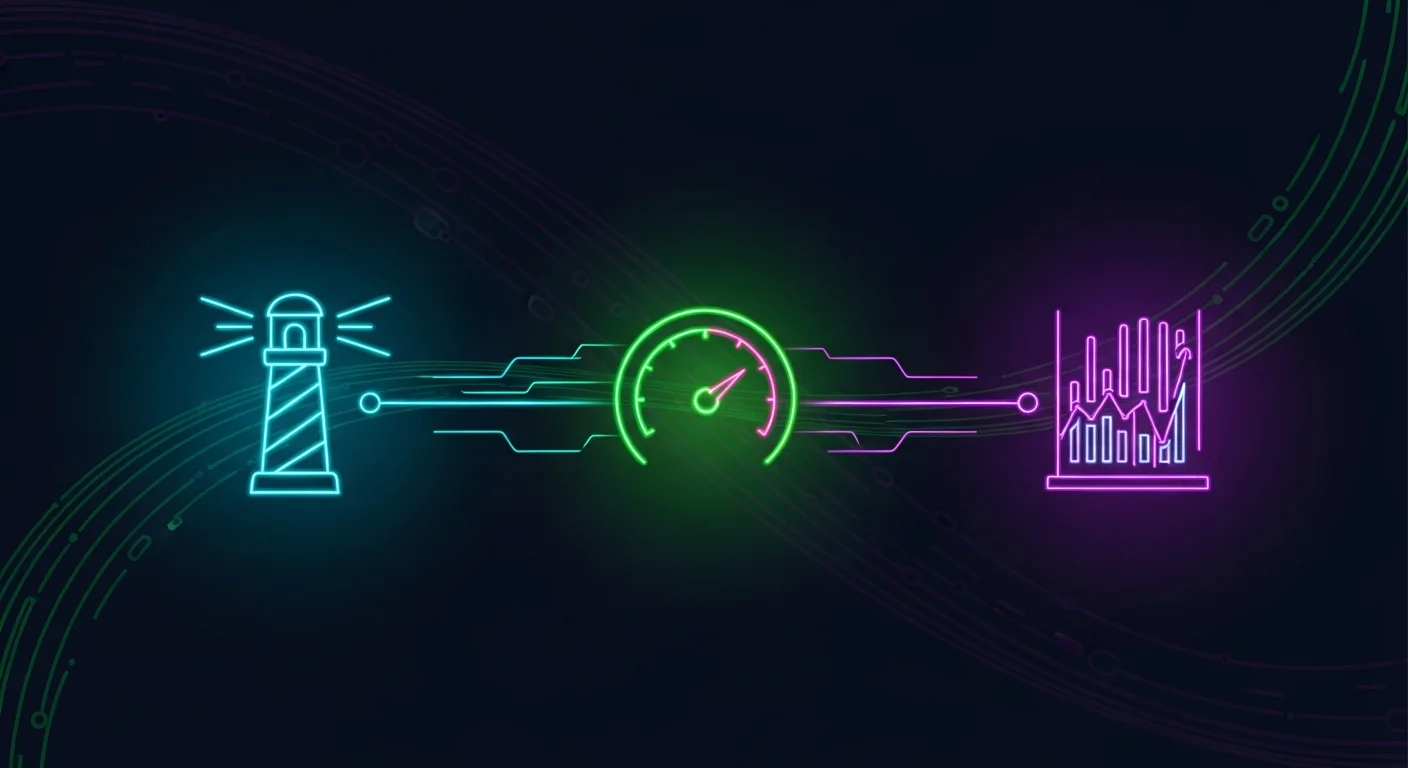 Lighthouse beacon PageSpeed Insights and WebPageTest tool icons compared side by side